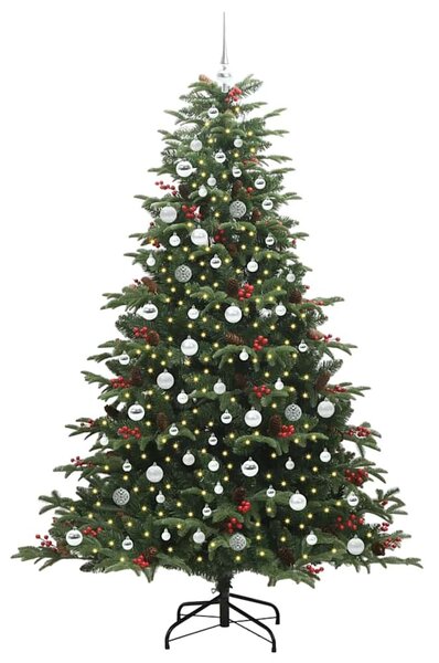 Mű karácsonyfa 300 LED-del Zöld 210 cm PVC és Fém és Műanyag