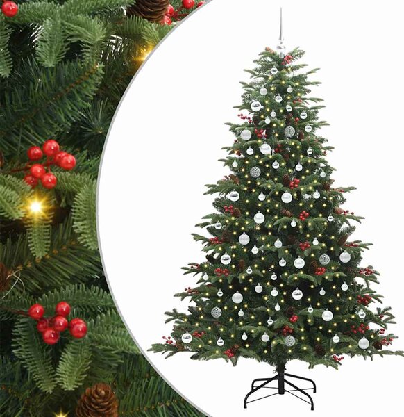 Mű karácsonyfa 300 LED-del Zöld 210 cm PVC és Fém és Műanyag
