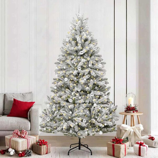 Mű karácsonyfa 240 cm 300 LED Meleg fehér PVC és Acél
