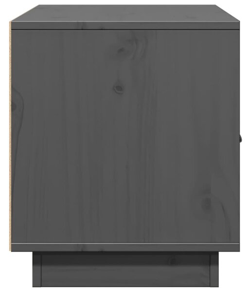 Szürke tömör fenyőfa TV-szekrény 80x34x40 cm