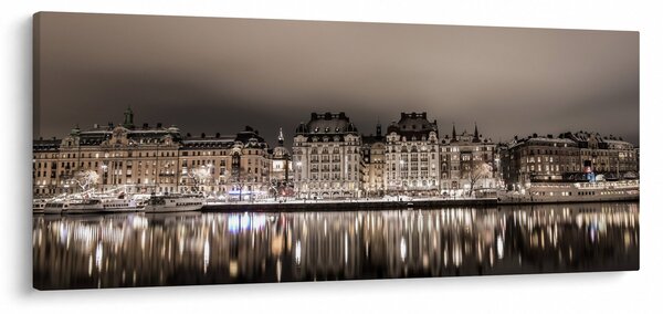 Egy város képe a félhomályban (120x50 cm)