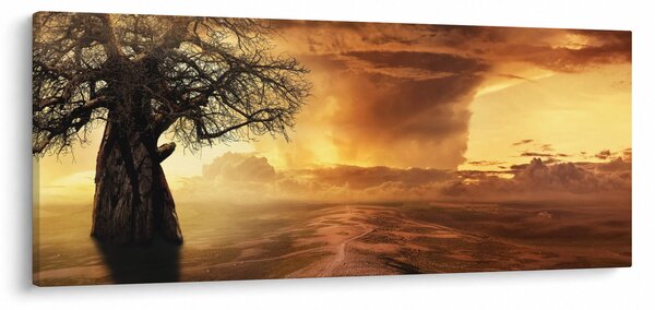 Narancssárga felhők képe (120x50 cm)