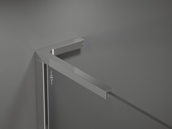 Mexen Kioto L, Walk-In zuhanyparaván 70 x 200 cm, 8 mm-es tükörmintás üveg, króm profil, 800-070-103-01-50