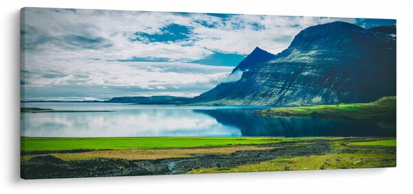 Egy tó hegyekkel képe (120x50 cm)