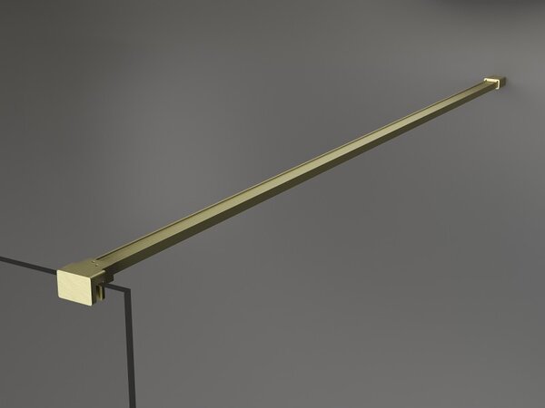 Mexen Kioto zuhanyfal Walk-in 80 x 200 cm, fekete minta 8 mm, arany kefélt - 800-080-101-55-78