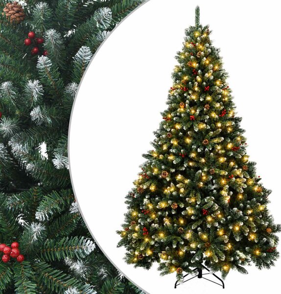 Műanyag Hajtogatós Karácsonyfa 210 cm 300 LED Meleg fehér