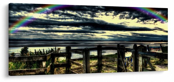 Szivárvány a tenger felett képe (120x50 cm)