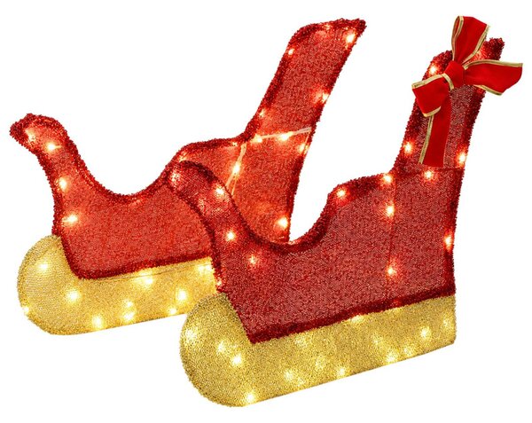 3D karácsonyi rénszarvas szánnal LOVIISA 3 db 160 LED