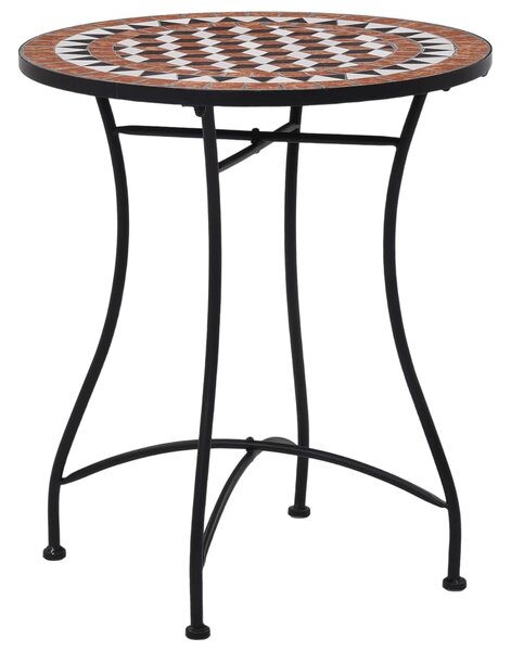 VidaXL barna kerámia mozaikos bisztróasztal 60 cm