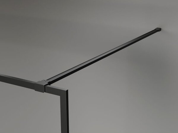 Mexen Kioto-XF Walk-in zuhanyfal kerettel 110 x 202 cm, grafit 10 mm, fekete - 800-110-104-70-40-X