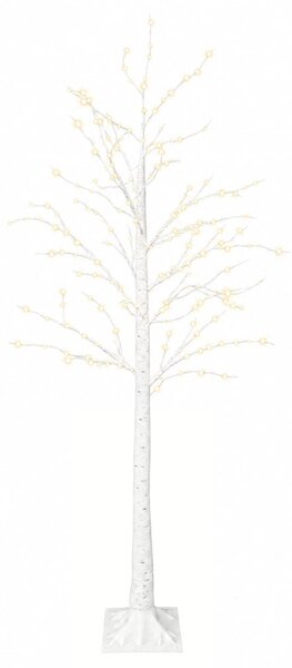 Nyírfa karácsonyfa Fehér 22 x 22 x 180 cm Műanyag 319 LED