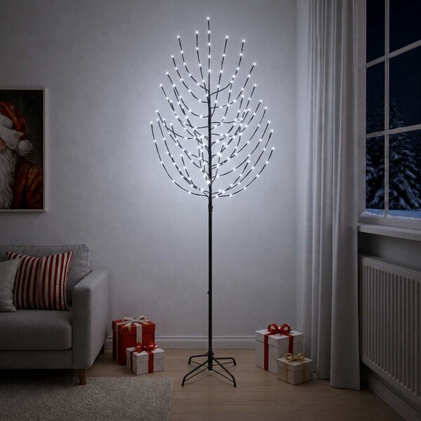 LED Karácsonyi Fenyő Fekete 210 cm Acél 180 LED