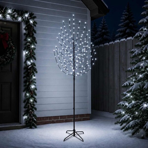 LED Karácsonyi Fenyő Fekete 210 cm Acél 180 LED