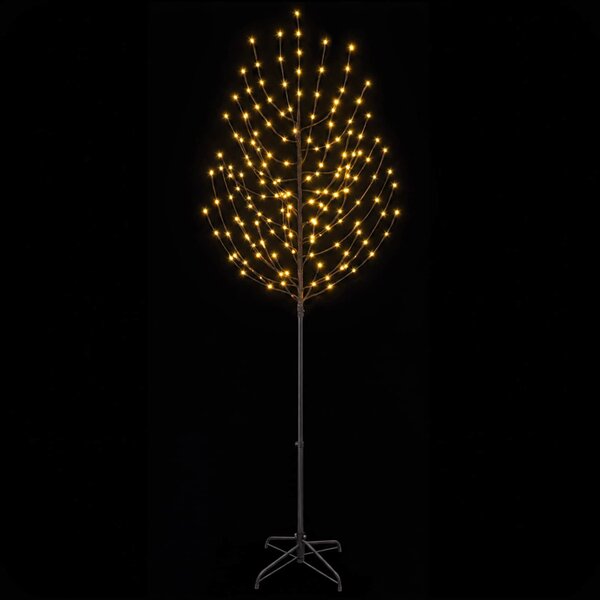 LED Karácsonyi Fenyő Fekete 47 x 240 cm Acél 220 LED