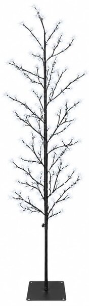 Karácsonyi LED-es nyírfa Fekete 180 cm Acél 459 LED
