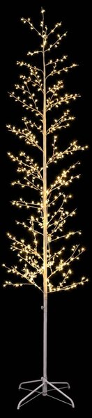 Karácsonyi LED-es nyírfa Fehér 47 x 240 cm Acél 675 LED