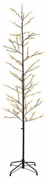 Karácsonyi LED-es nyírfa Fekete 47 x 210 cm Acél 567 LED