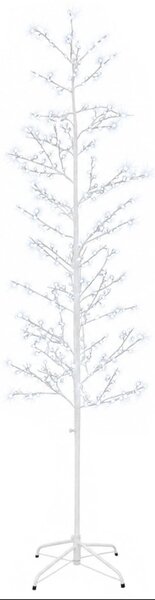 Karácsonyi LED-es nyírfa Fehér 47 x 210 cm Acél 567 LED