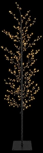 Karácsonyi LED-es nyírfa Fekete 20 x 20 x 180 cm Acél 459 LED