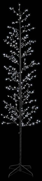 Karácsonyi LED-es nyírfa Fekete 47 x 240 cm Acél 675 LED