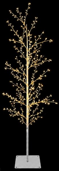 Karácsonyi LED-es nyírfa Fehér 150 cm Acél 360 LED