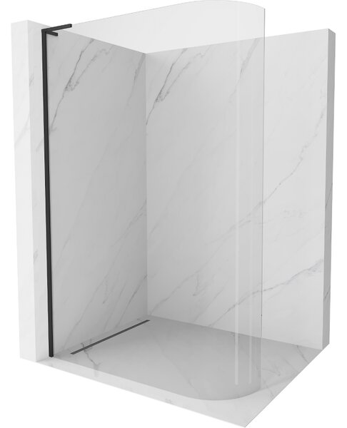 Mexen Kioto L, Walk-In zuhany paraván 120 x 200 cm, 8 mm átlátszó üveg, fekete profil, 800-120-103-70-06