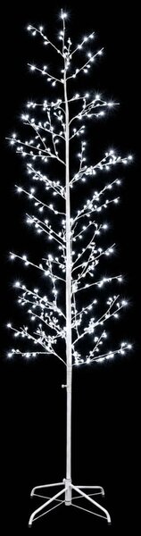 Karácsonyi LED-es nyírfa Fehér 47 x 210 cm Acél 567 LED