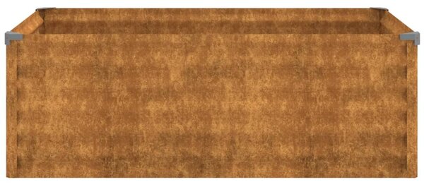 Corten acél kerti magaságyás 100 x 50 x 36 cm