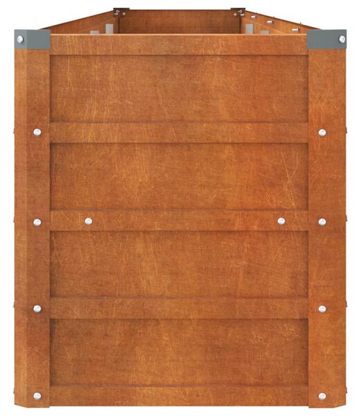 Rozsda színű corten acél kerti magaságyás 320 x 40 x 45 cm