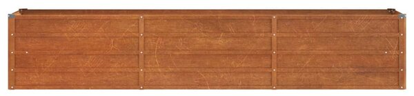 Rozsda színű corten acél kerti magaságyás 240 x 40 x 45 cm
