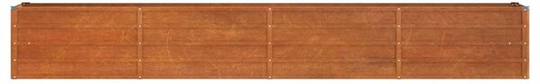 Rozsda színű corten acél kerti magaságyás 320 x 40 x 45 cm
