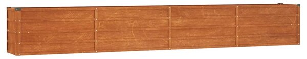 Rozsda színű corten acél kerti magaságyás 320 x 40 x 45 cm