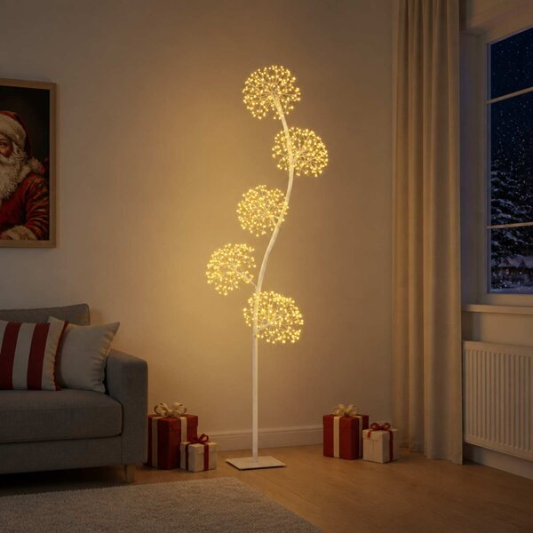 S-alakú LED-es karácsonyfa Fehér 20 x 20 x 175 cm Acél 840 LED