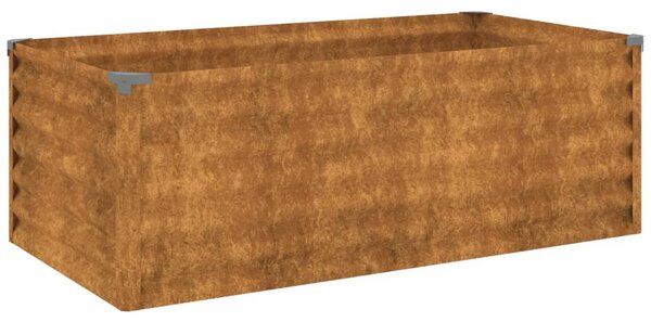 Corten acél kerti magaságyás 100 x 50 x 36 cm