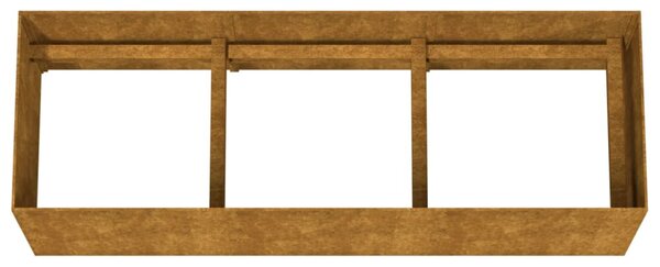 Corten acél kerti magaságyás 120 x 40 x 40 cm