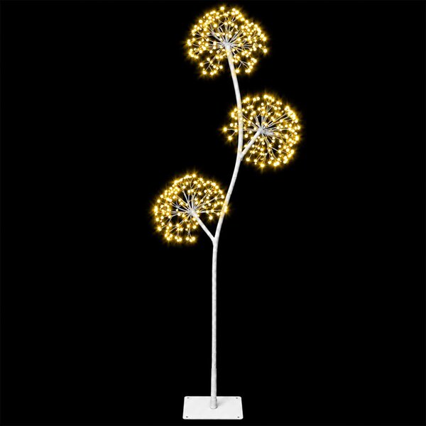 S-alakú LED-es karácsonyfa Fehér 18 x 18 x 120 cm Acél 504 LED