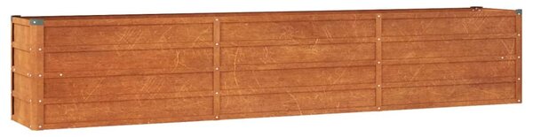 Rozsda színű corten acél kerti magaságyás 240 x 40 x 45 cm