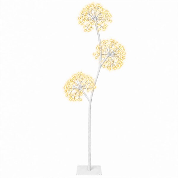 S-alakú LED-es karácsonyfa Fehér 18 x 18 x 120 cm Acél 504 LED