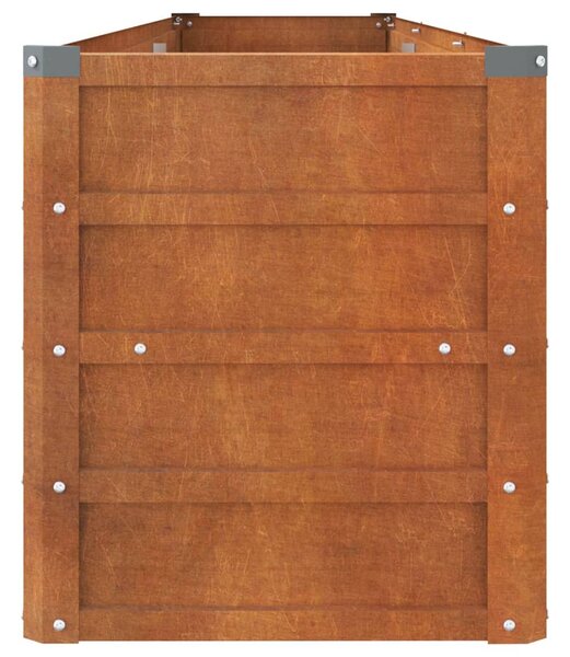 Rozsda színű corten acél kerti magaságyás 240 x 40 x 45 cm