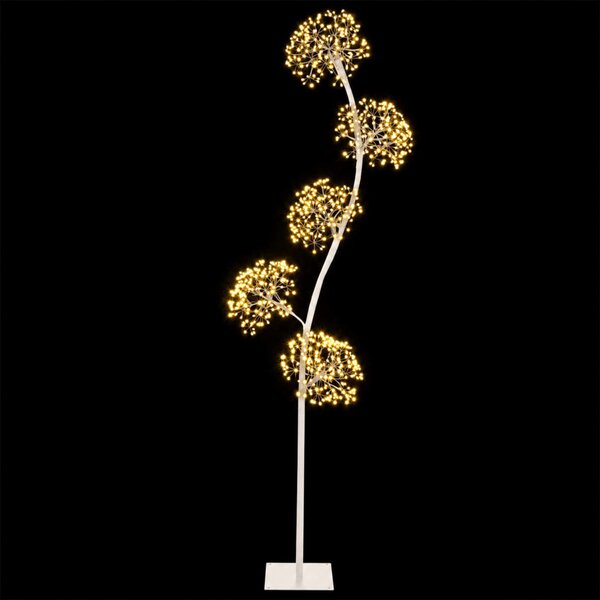 S-alakú LED-es karácsonyfa Fehér 20 x 20 x 175 cm Acél 840 LED