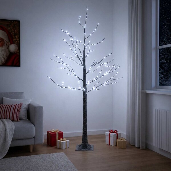 Havas LED-es karácsonyfa Barna 22 x 22 x 150 cm Műanyag 232 LED
