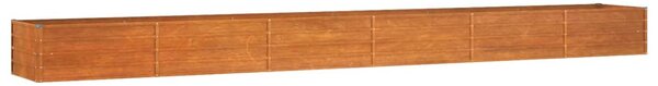 Rozsda színű corten acél kerti magaságyás 600 x 80 x 45 cm