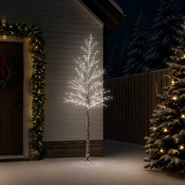 Havas LED-es karácsonyfa Barna 25 x 25 x 210 cm Műanyag 406 LED