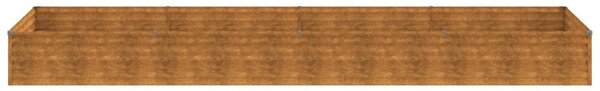 Corten acél kerti magaságyás 387x100x36 cm