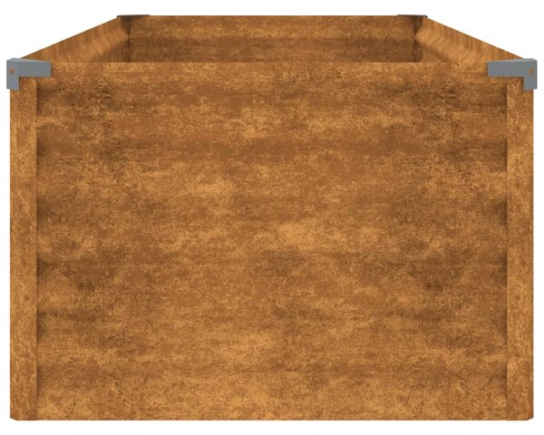 Corten acél kerti magaságyás 100 x 50 x 36 cm