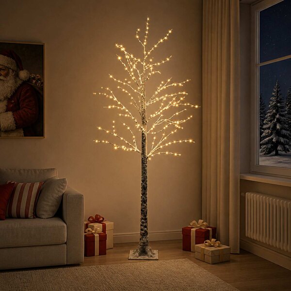 Havas LED-es karácsonyfa Barna 22 x 22 x 180 cm Műanyag 319 LED