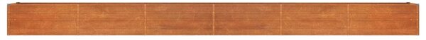 Rozsda színű corten acél kerti magaságyás 600 x 80 x 45 cm