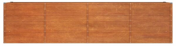 Rozsda színű corten acél kerti magaságyás 320 x 80 x 77 cm