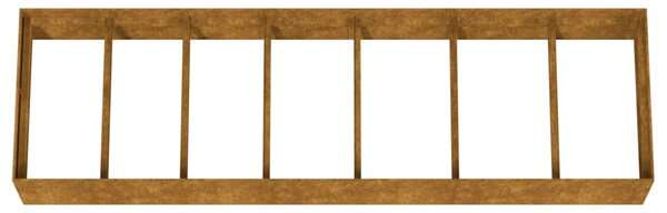 Corten acél kerti magaságyás 280 x 80 x 40 cm