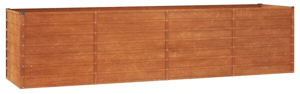 Rozsda színű corten acél kerti magaságyás 320 x 80 x 77 cm
